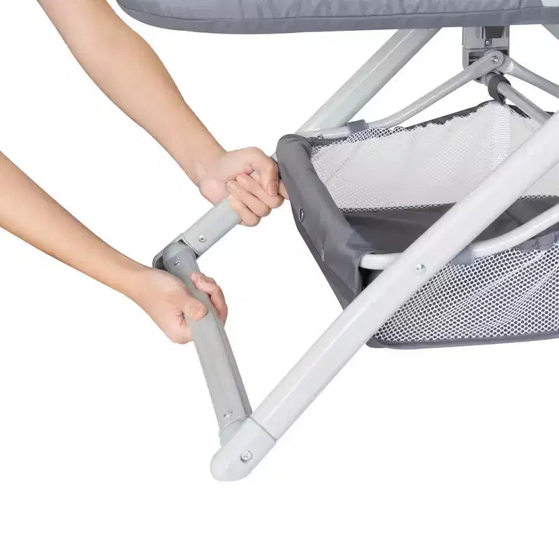 Moïse Portable à Bascule 2 en 1 Pliage Rapide - Gris Anthracite : Design Moderne, Cadre Métallique Pliable