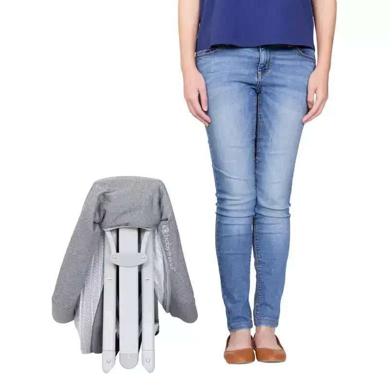 Moïse Portable à Bascule 2 en 1 Pliage Rapide - Gris Anthracite : Design Moderne, Cadre Métallique Pliable