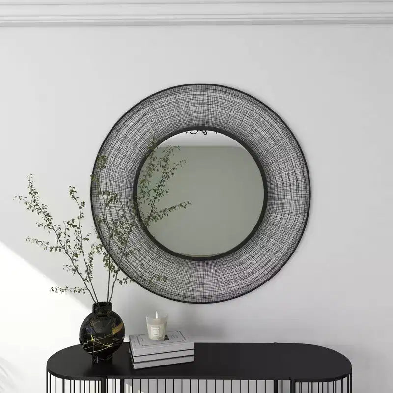 Miroir Mural Étoile Métal Noir - Olivia & May
