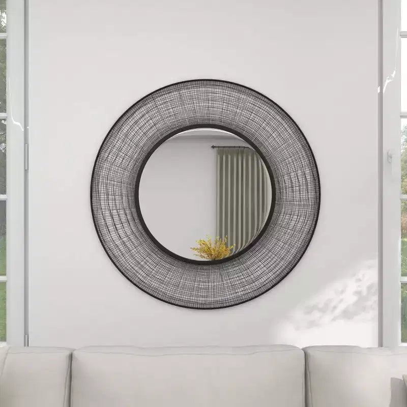 Miroir Mural Étoile Métal Noir - Olivia & May