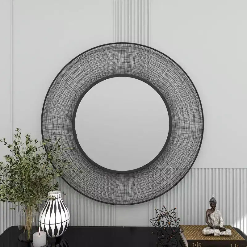 Miroir Mural Étoile Métal Noir - Olivia & May