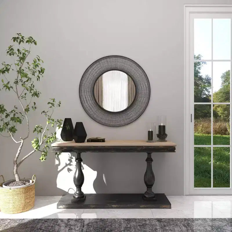 Miroir Mural Étoile Métal Noir - Olivia & May