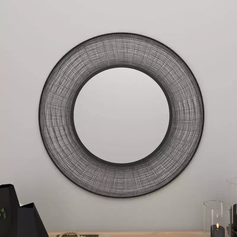 Miroir Mural Étoile Métal Noir - Olivia & May