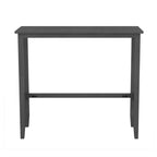 Ensemble de table à manger rectangulaire en bois hauteur bar de 47,5 po, coin repas de cuisine avec 2 chaises pour petits espaces