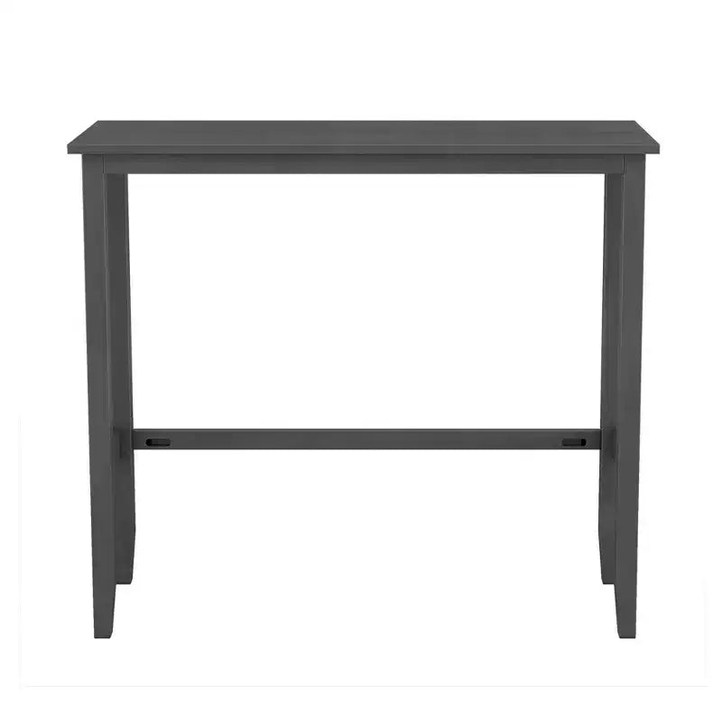 Ensemble de table à manger rectangulaire en bois hauteur bar de 47,5 po, coin repas de cuisine avec 2 chaises pour petits espaces