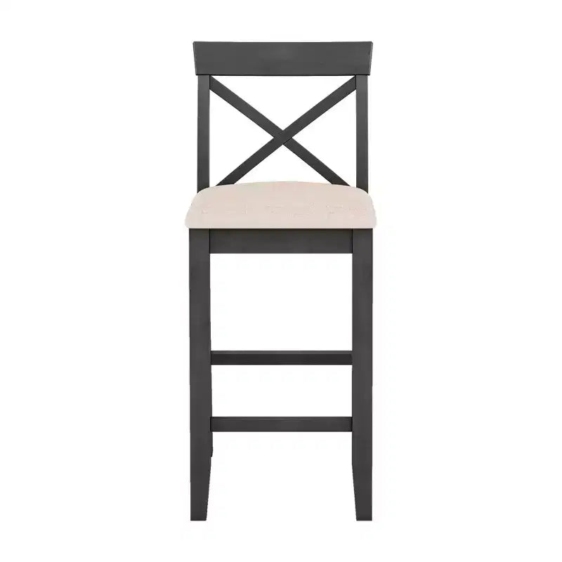 Ensemble de table à manger rectangulaire en bois hauteur bar de 47,5 po, coin repas de cuisine avec 2 chaises pour petits espaces