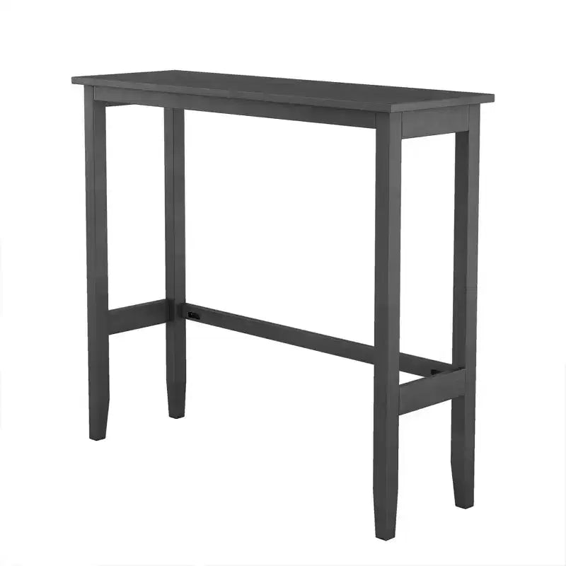 Ensemble de table à manger rectangulaire en bois hauteur bar de 47,5 po, coin repas de cuisine avec 2 chaises pour petits espaces