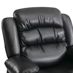 Fauteuil inclinable en cuir de 101 cm de large avec fonction bascule, télécommande, capitonnage et rangement