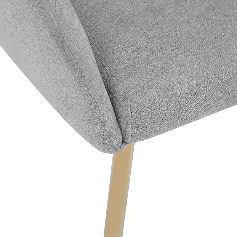 Chaise de salle à manger Catherine à dossier rond, rembourrée et avec structure en fer