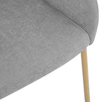 Chaise de salle à manger Catherine à dossier rond, rembourrée et avec structure en fer