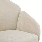 Chaise de salle à manger Catherine à dossier rond, rembourrée et avec structure en fer