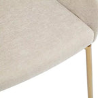 Chaise de salle à manger Catherine à dossier rond, rembourrée et avec structure en fer
