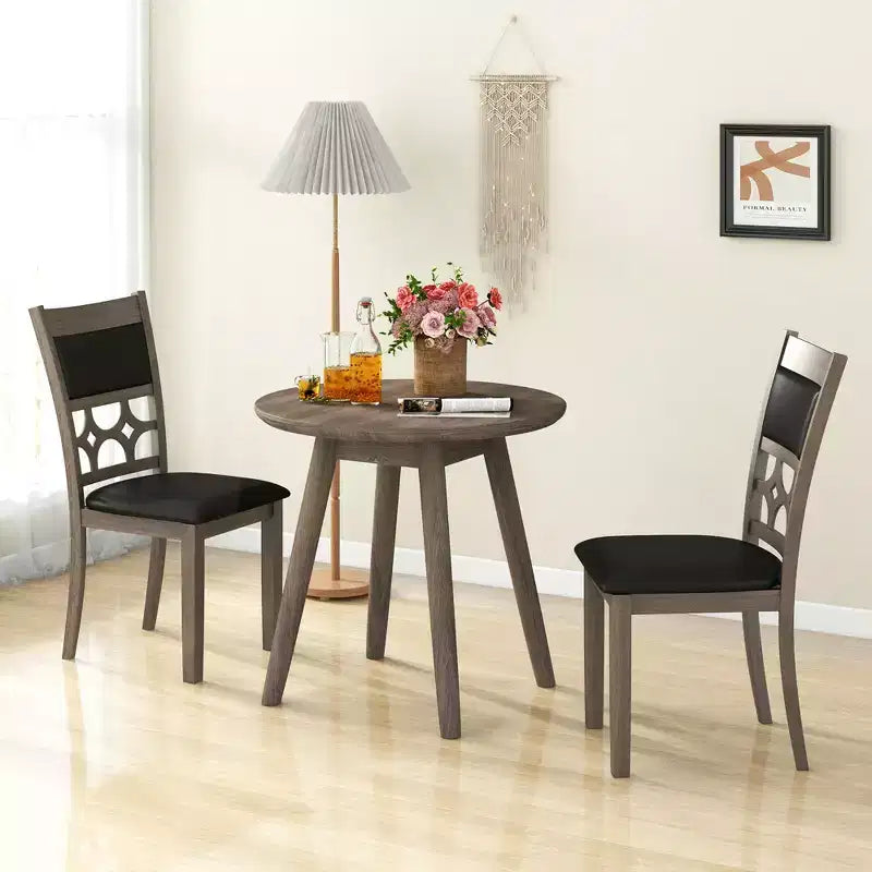 Chaise de salle à manger rembourrée / Lot de 4 chaises sans accoudoirs avec dossier et assise rembourrés