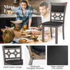 Chaise de salle à manger rembourrée / Lot de 4 chaises sans accoudoirs avec dossier et assise rembourrés