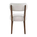Chaise de salle à manger Wes en bouclette, style moderne du milieu du siècle