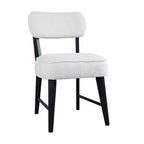 Chaise de salle à manger Wes en bouclette, style moderne du milieu du siècle