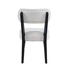 Chaise de salle à manger Wes en bouclette, style moderne du milieu du siècle