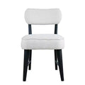 Chaise de salle à manger Wes en bouclette, style moderne du milieu du siècle