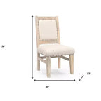 20 chaises d'appoint beiges et blanches