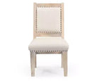 20 chaises d'appoint beiges et blanches