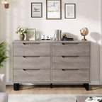 Commode de chambre à 7 tiroirs, commode de 120 cm de large, commode verticale autoportante avec rangement, meuble de rangement en bois pour salon