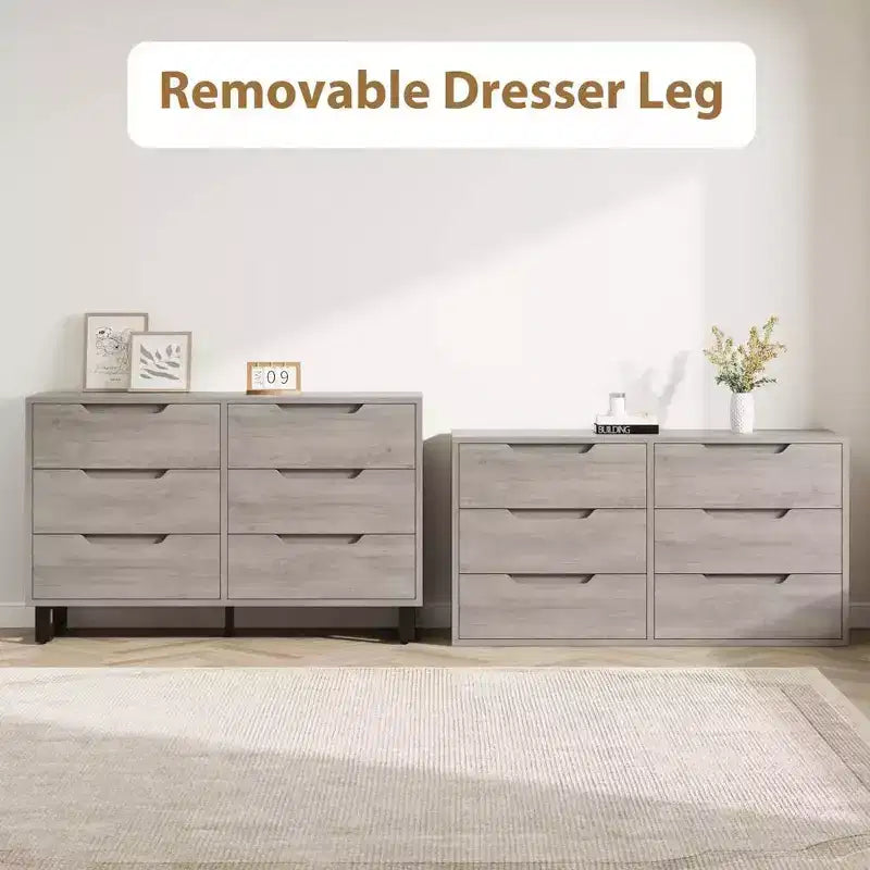 Commode de chambre à 7 tiroirs, commode de 120 cm de large, commode verticale autoportante avec rangement, meuble de rangement en bois pour salon