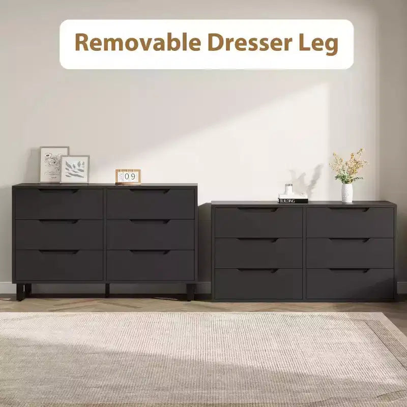 Commode de chambre à 7 tiroirs, commode de 120 cm de large, commode verticale autoportante avec rangement, meuble de rangement en bois pour salon