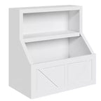 Étagère à Livres et Rangement de Jouets pour Enfants, Organisateur de Jouets à 2 Niveaux avec Armoire de Rangement, Bibliothèque pour Tout-Petits à 2 Étagères pour Salle de Jeux, Chambre, Salon, Salle de Classe
