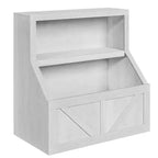 Étagère à Livres et Rangement de Jouets pour Enfants, Organisateur de Jouets à 2 Niveaux avec Armoire de Rangement, Bibliothèque pour Tout-Petits à 2 Étagères pour Salle de Jeux, Chambre, Salon, Salle de Classe