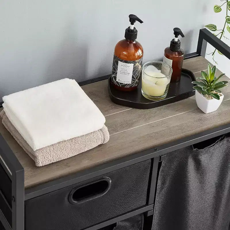 Panier à linge avec étagère,Panier à linge avec tri par sections,Trieur de linge roulant avec tiroir,Panier à linge à roulettes,pour buanderie