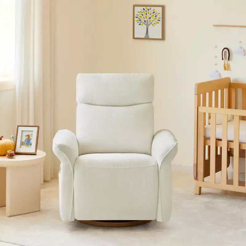 Fauteuil inclinable pivotant motorisé à triple moteur avec fonction planeur pour chambre de bébé