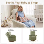 Fauteuil inclinable pivotant motorisé à triple moteur avec fonction planeur pour chambre de bébé