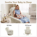 Fauteuil inclinable pivotant motorisé à triple moteur avec fonction planeur pour chambre de bébé