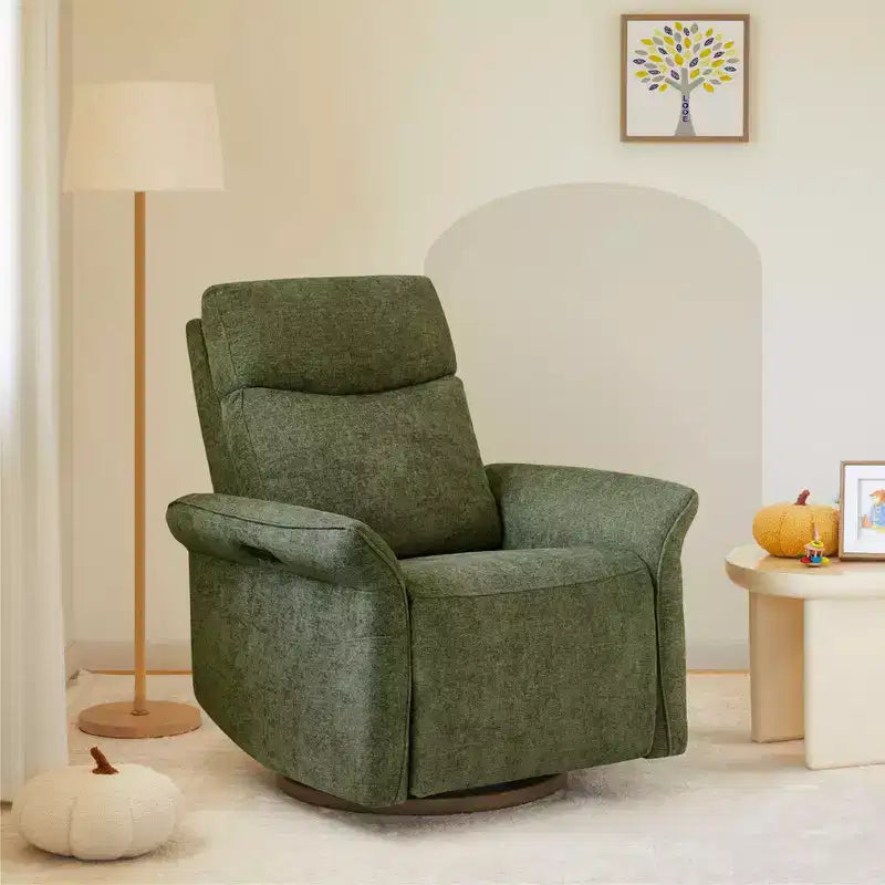 Fauteuil inclinable pivotant motorisé à triple moteur avec fonction planeur pour chambre de bébé
