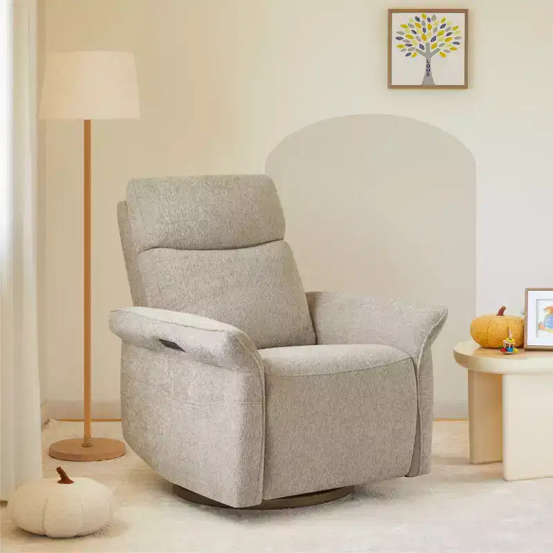 Fauteuil inclinable pivotant motorisé à triple moteur avec fonction planeur pour chambre de bébé
