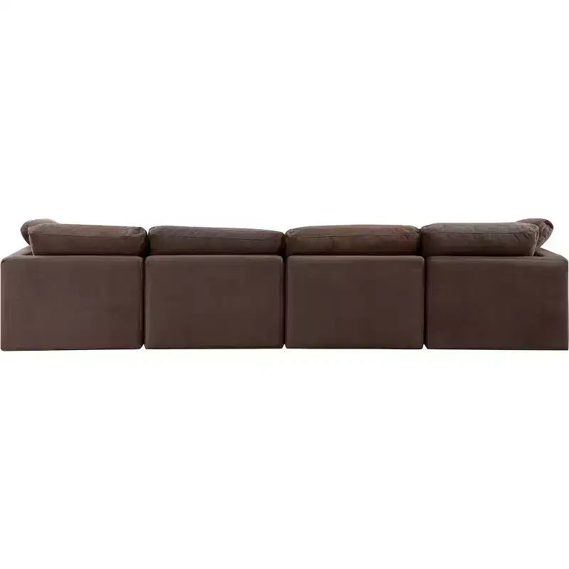 Canapé modulaire en velours marron Indulge