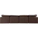 Canapé modulaire en velours marron Indulge