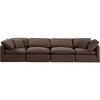 Canapé modulaire en velours marron Indulge