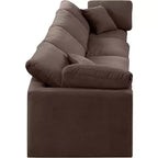 Canapé modulaire en velours marron Indulge