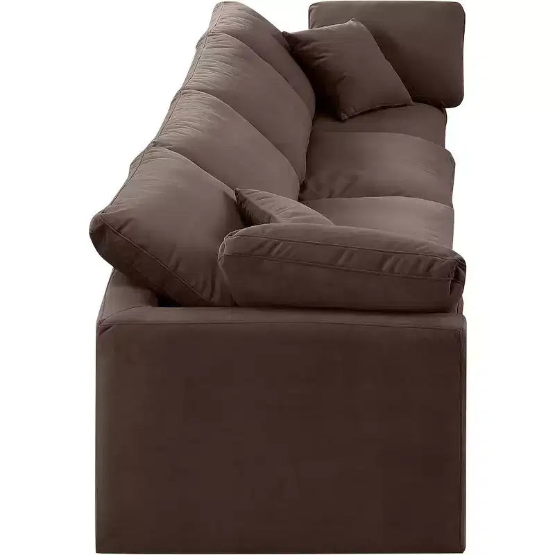 Canapé modulaire en velours marron Indulge