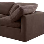 Canapé modulaire en velours marron Indulge