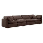 Canapé modulaire en velours marron Indulge