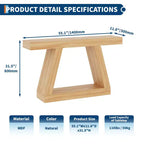 Table de canapé en bois à 2 niveaux avec étagères de rangement ouvertes pour couloir, porche, passage