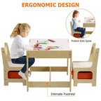 Ensemble table et chaises pour enfants, Table d'activités 3 en 1 avec plateau amovible, tableau noir, ensemble de meubles 3 pièces pour tout-petits pour l'art et l'artisanat