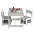 Kids Table & Chair Set, 3 in 1 Children Activity Table w/Removable Tabletop, Blackboard, 3-Piece Toddler Furniture Set for Art, Crafts