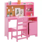 Acekool Kids Desk and Chair Set, Study Table with Storage for Bedroom or Playroom