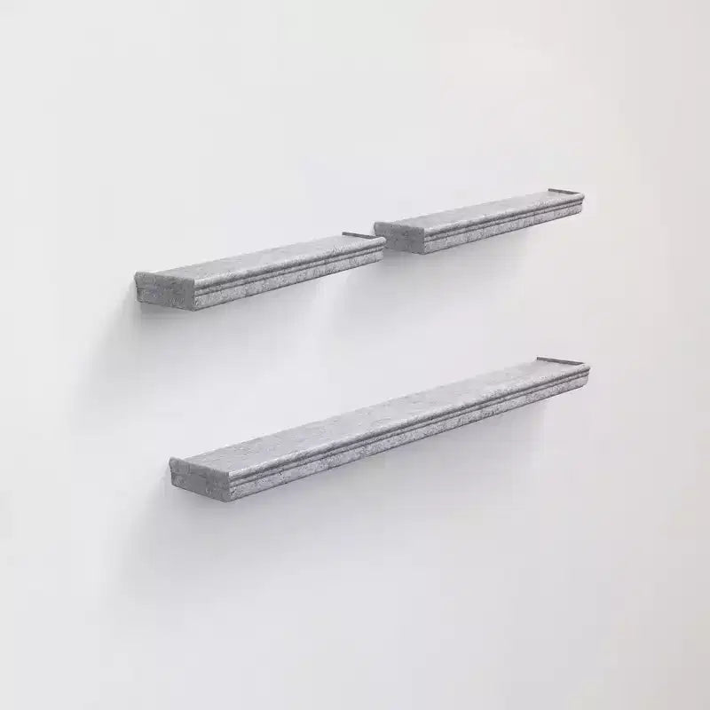 Étagère flottante grise de 59,9 cm avec support invisible, fixation murale en bois, parfaite pour la décoration de salle de bain/chambre/cuisine ou pour exposer des livres/plantes, installation facile.