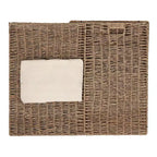 Panier à Linge en Jonc de Mer Tressé Bohème Reed Coastal avec Couvercle et Doublure Amovible