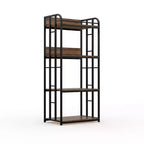 Étagère de cuisine réglable à 4 niveaux, robuste, chariot de four à micro-ondes autoportant pour le rangement dans la cuisine, le salon, le garage