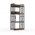 Étagère de cuisine réglable à 4 niveaux, robuste, chariot de four à micro-ondes autoportant pour le rangement dans la cuisine, le salon, le garage